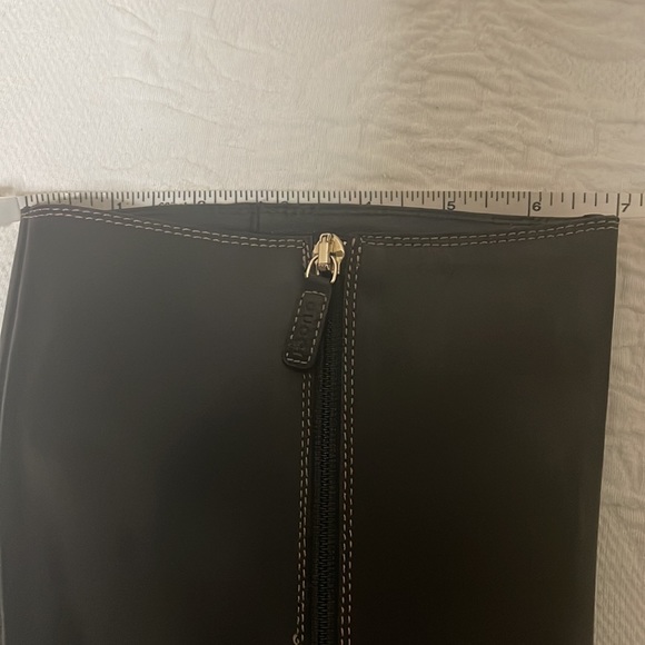 Gucci Stiv Pelle S Cuoio Lifford Nero Black Zip Logo Tall Boots - Picture 10 of 10